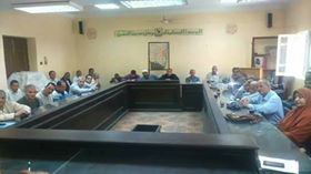 بالصور.. ”المغربي” يجتمع برؤساء الوحدات ومديري إدارات الفشن جنوب بنى سويف