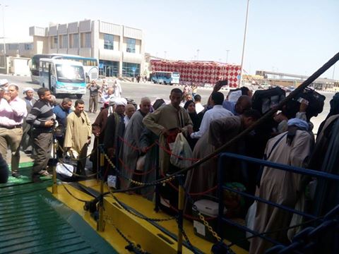 وصول و سفر 1636 راكب بمينائى سفاجا و الغردقة