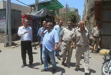 بالصور | رفع 95 حالة إشغال بشوارع ببني سويف