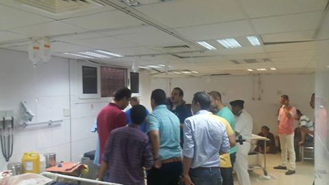 وزير التعليم العالى يتفقد طوارئ مستشفى سموحة الجامعى