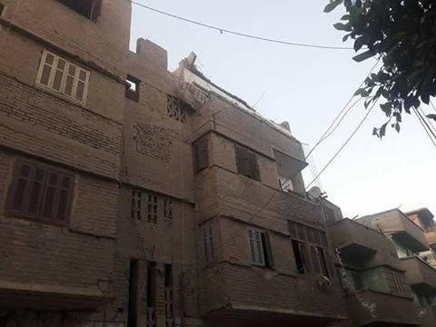 انهيار بلكونة  عقار  بالدقهلية