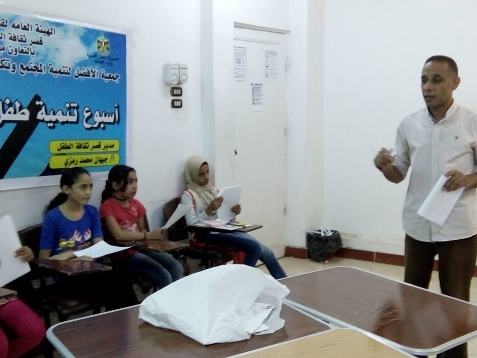 ختام ورشة عمل نادى أدب الطفل بقصر ثقافة طفل قنا