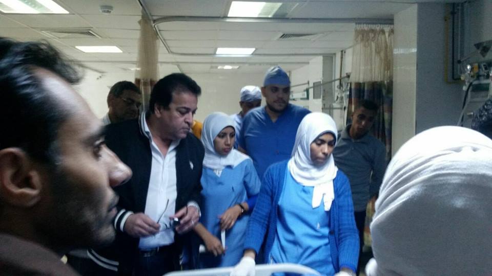 وزير التعليم العالي يتفقد مستشفى جامعة قناة السويس  لاستقبال مصابي الحادث الإرهابي