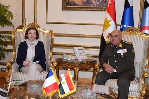 الفريق أول صدقى صبحى يستقبل وزيرة القوات المسلحة الفرنسية