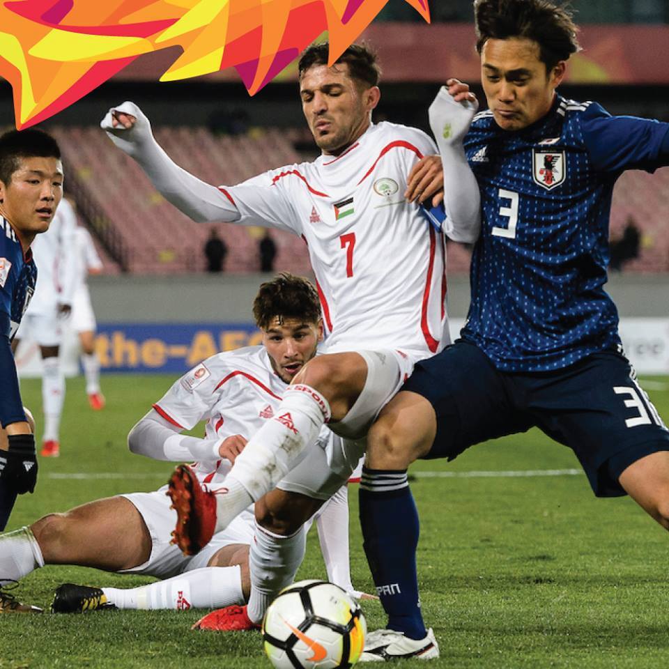 رهبة البدايات تطيح بمنتخب فلسطين الأولمبي أمام حامل اللقب اليابان