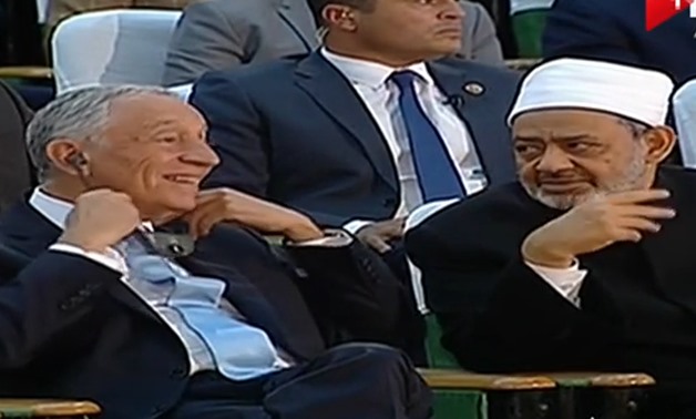 شيخ الأزهر يجتمع مع الرئيس البرتغالي