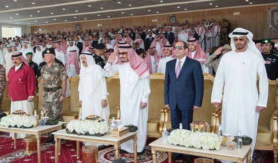 السيسي و24 من القادة العرب يشهدون الحفل الختامي لمناورة درع الخليج المشترك