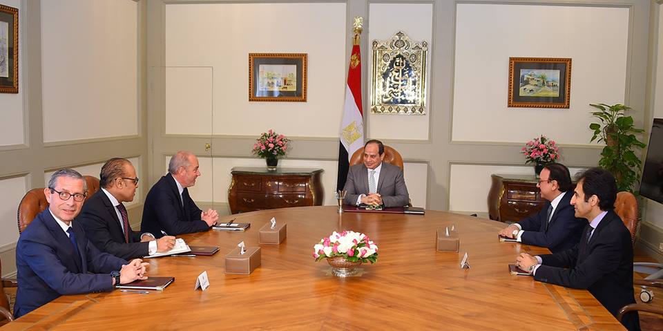 السيسى يستقبل ستيفان ريتشارد رئيس مجلس إدارة والرئيس التنفيذي لشركة ”أورانچ” الفرنسية