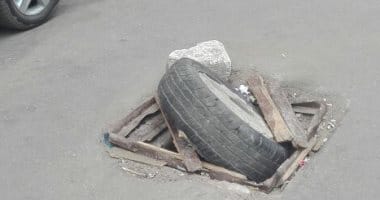 شكوى من بالوعة صرف صحى بدون غطاء منذ عامين بفيصل