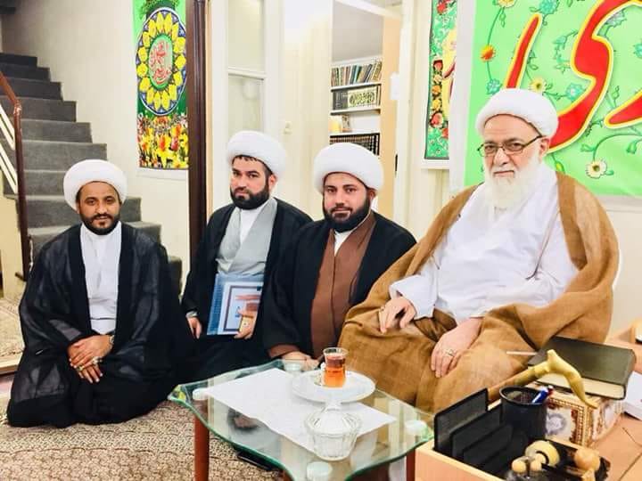 وفد مؤسسة النبي المختار الثقافية يلتقي بالمراجع الدينية في إيران