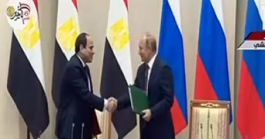 السيسي وبوتين يوقعان اتفاقيات تعاون مشتركة
