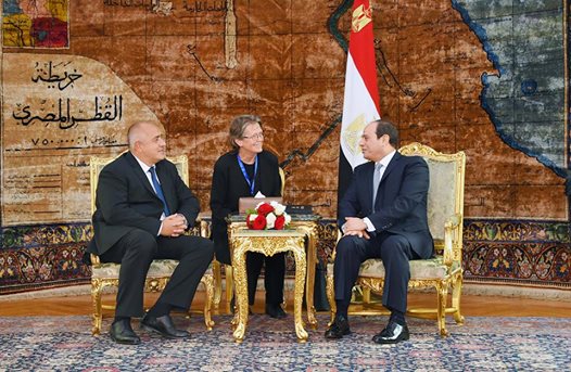 السيسى يستقبل رئيس وزراء بلغاريا