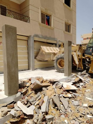 جهازا مدينتي بدر والشروق ينفذان حملتين لإزالة مخالفات البناء