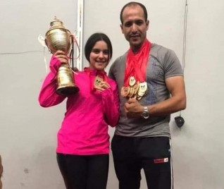 فوز جنا مصطفى بالمركز الأول ببطولة الجمهورية بلعبة الكيك بوكسينج