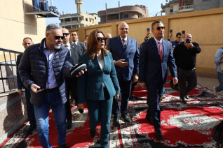 وزيرا التنمية المحلية والبيئة والتموين والتجارة الداخلية ومحافظ القليوبية يفتتحون مجزر كفر شكر النصف آلي المطوّر